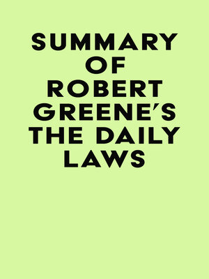 cover image of Summary of Robert Greene's the Daily Laws